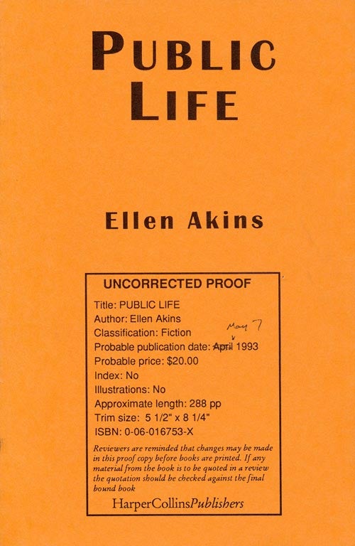[Item #87] Public Life. Ellen Akins.