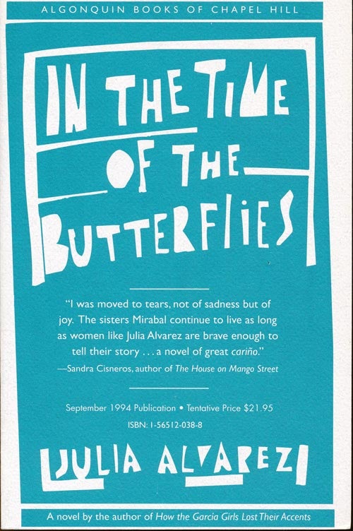 [Item #148] In the Time of the Butterflies. Julia Alvarez.