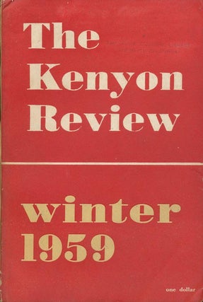 Item #149] The Kenyon Review - Winter 1959. A. Alvarez, R. P. Blackmur, Lucia Dickerson, Etc