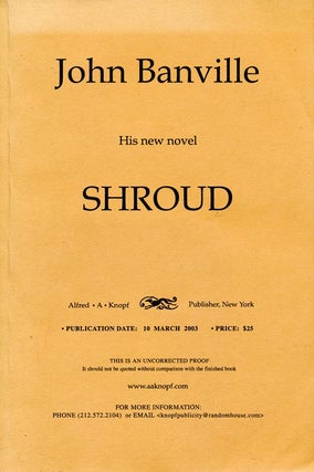 Item #455] Shroud. John Banville