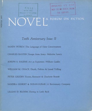 Item #1232] Novel: a Forum on Fiction Tenth Anniversary Issue: II. Charles Baxter, Sandy Petrey,...