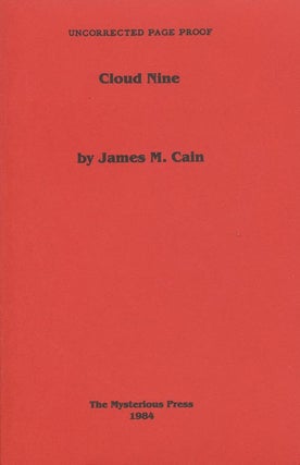 Item #3546] Cloud Nine. James M. Cain
