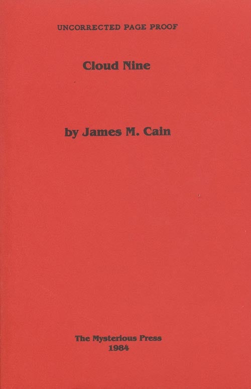 [Item #3546] Cloud Nine. James M. Cain.