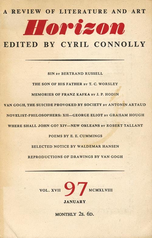 [Item #3580] Horizon: Review of Literature and Art Volume XVII, January 1948, No. 97. E. E. Cummings, Bertrand Russell, Antonin Artaud, Etc.