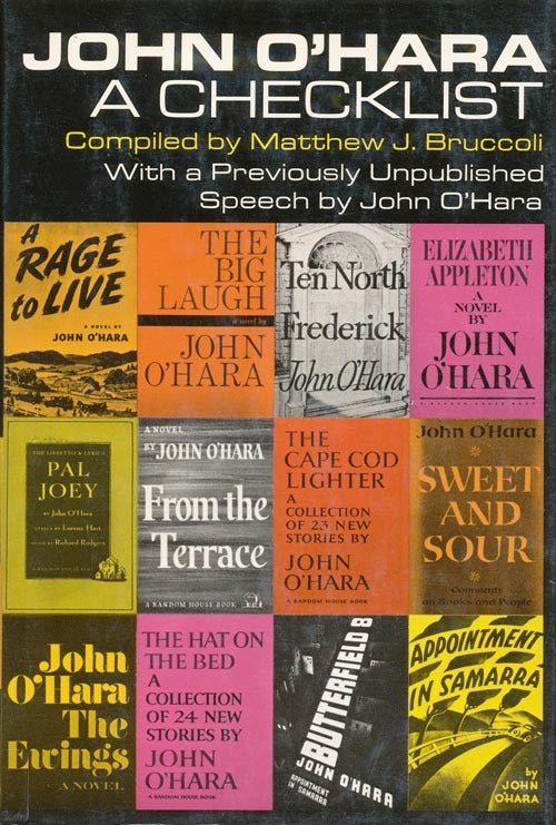 Bruccoli John O'Hara: A Checklist | Matthew J. Bruccoli | First Edition