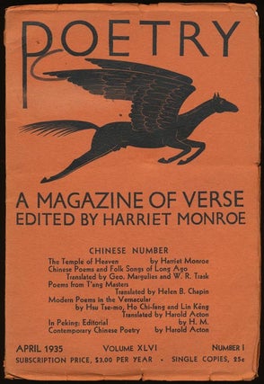 Item #42697] Poetry Magazine April, 1935. Harriet Monroe