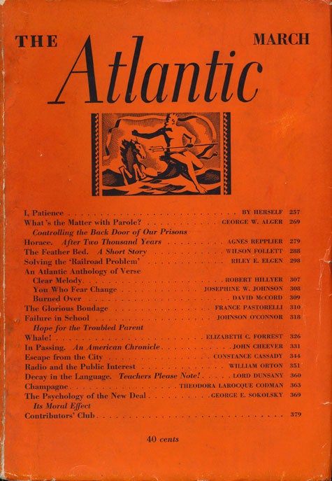 [Item #47369] The Atlantic March 1936, Volume 157. John Cheever, David McCord, Constance Cassady, Etc.