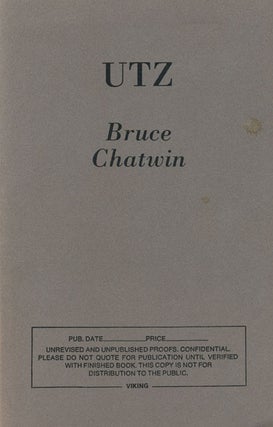 Item #47433] Utz. Bruce Chatwin