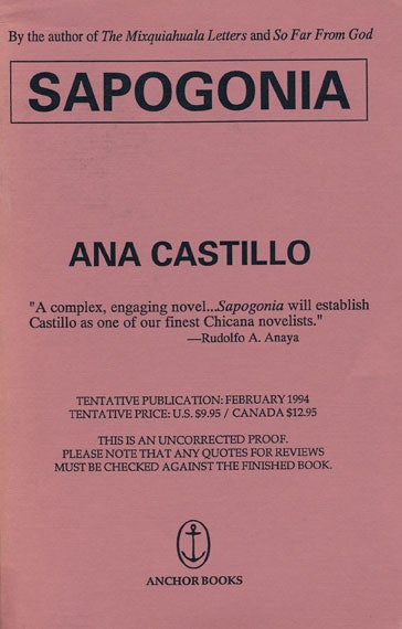 [Item #47840] Sapogonia. Ana Castillo.