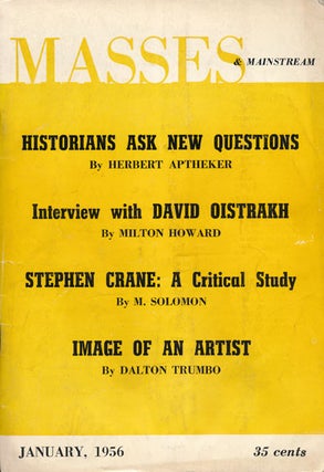 Item #48550] Masses & Mainstream January, 1956. Volume 9. Number 1. Samuel Sillen, Milton Howard