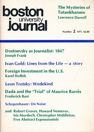 Item #51388] Boston University Journal: 1975 Number 2, Volume XXIII. Lawrence Durrell, Joseph...