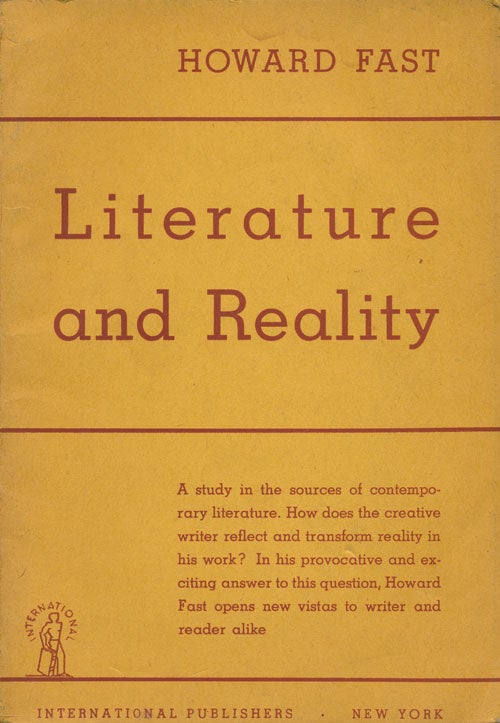 [Item #52407] Literature and Reality. Howard Fast.