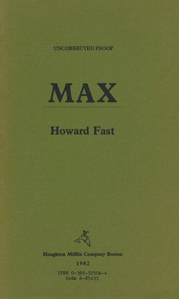 Item #52414] Max. Howard Fast