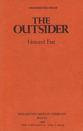 Item #52436] The Outsider. Howard Fast