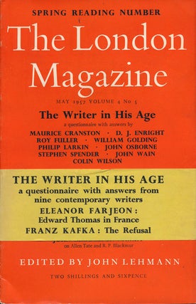 Item #53682] The London Magazine May 1957, Volume 4, Number 5. William Golding, D. J. Enright,...