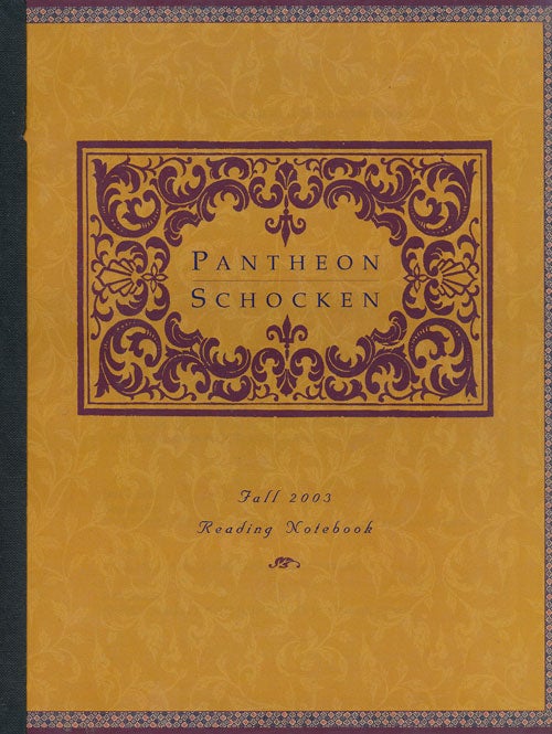 [Item #56792] Pantheon and Schocken Books Fall 2003, Reading Notebook. Charles Baxter.