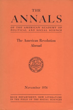 Item #57786] The Annals of the American Academy of Political and Social Science The American...