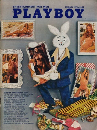 Item #59911] Playboy Magazine January 1973. John Cheever, Paul Theroux, William F. Buckley Jr,...