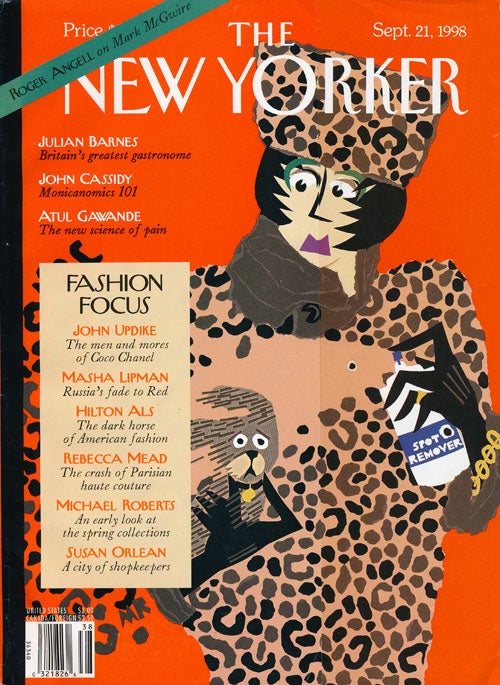[Item #60512] The New Yorker: September 21, 1998. Julian Barnes, Roger Angell, Tony Earley, John Updike, Michael Cunningham, Steve Martin, Etc.