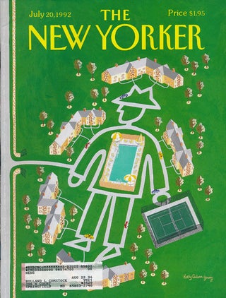 Item #60520] The New Yorker: July 20, 1992. Julian Barnes, Julie Hecht, John Updike, Andy Logan, Etc