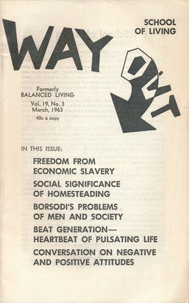Item #60540] Way Out: Volume 19, Number 3, March, 1963. Jack Jr. Sophir, Leo Kunick, Ralph...
