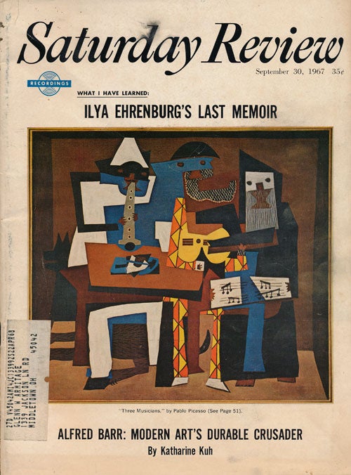 [Item #61271] Saturday Review: September 30, 1967. Ed Ainsworth, Kenneth Rexroth, Alan S. Boyd, Ilya Ehrenburg, Etc.