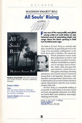 Item #62197] Pantheon & Schocken Fall 1995 Publisher's Catalogue. Madison Smartt Bell