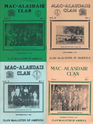Item #63120] Mac-Alasdair Clan, Journal of the Clan Mcalister of America (Complete Set of 4 for...