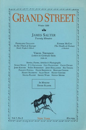 Item #63781] Grand Street Vol. 7, No. 2, Winter 1988. James Salter, Bernard Cooper, John...