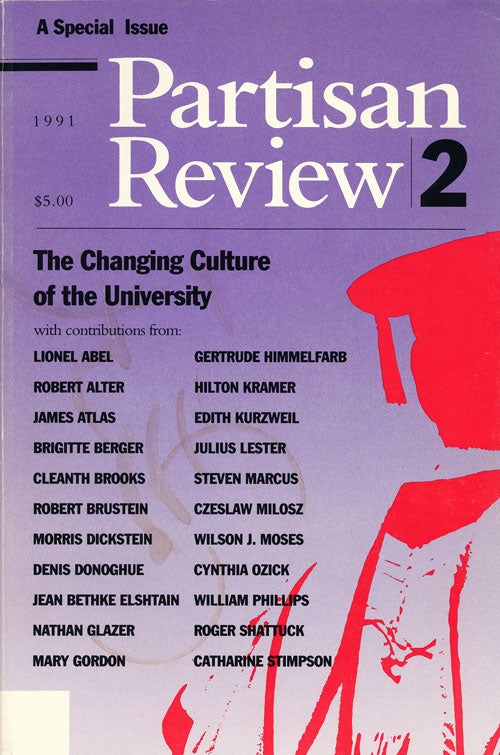 [Item #64092] Partisan Review 2 Volume LVIII, Number 2. Czeslaw Milosz, Gertrude Himmelfarb, Edith Kurzweil, Steven Marcus, Etc.