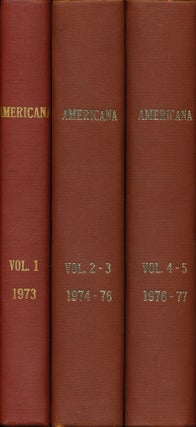 Item #64901] The American Heritage Society's Americana All Issues for 1973-1977 Bound in 3...