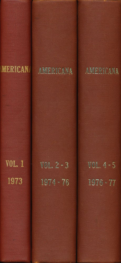 [Item #64901] The American Heritage Society's Americana All Issues for 1973-1977 Bound in 3 Volumes. Michael Durham.