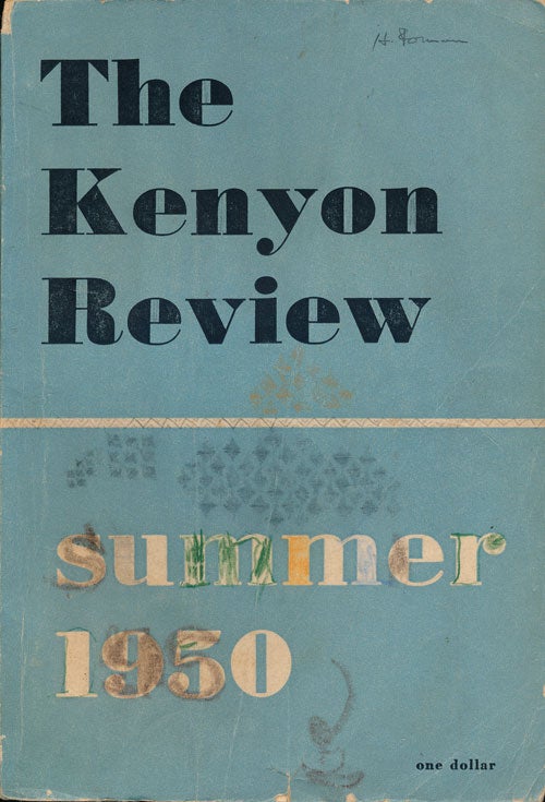 [Item #65408] The Kenyon Review Summer 1950, Volume XII, Number 3. Eleanor Clark, R. P. Blackmur, Frederick Wight, Lionel Trilling, Etc.