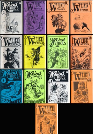 Item #67112] Weird Stories 13 Issues Numbers 2-12, 24 and 25. Tom Johnson, Virginia Johnson