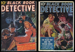 Item #67232] Black Book Detective Magazine - 2 Issues The Black Bat's Triumph and the Black Bat...