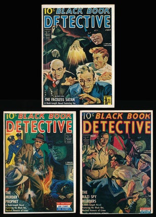Item #67245] Black Book Detective Magazine - 3 Issues The Faceless Satan, The Murder Prophet and...