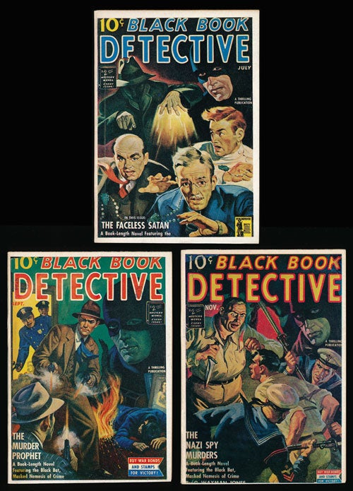 [Item #67245] Black Book Detective Magazine - 3 Issues The Faceless Satan, The Murder Prophet and The Nazi Spy Murders. G. Wayman Jones.