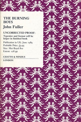 Item #67901] The Burning Boys. John Fuller