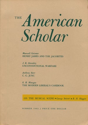 Item #68142] The American Scholar Summer 1962. Hiram Haydn