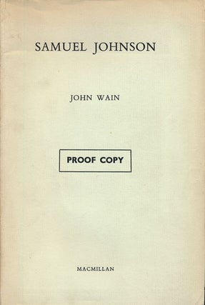 Item #68343] Samuel Johnson. John Wain