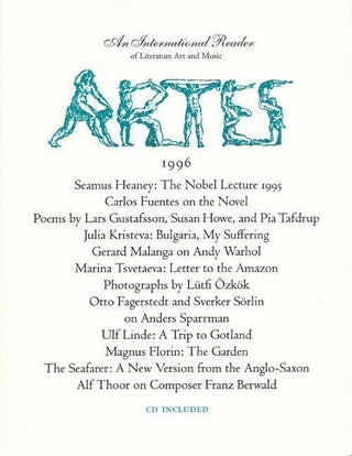Item #69056] Artes: an International Reader of Literature, Art, and Music 1996. Gunnar Harding,...