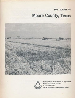 Item #70595] Soil Survey of Morre County, Texas. Luther C. Geiger