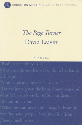 Item #72904] The Page Turner A Novel. David Leavitt