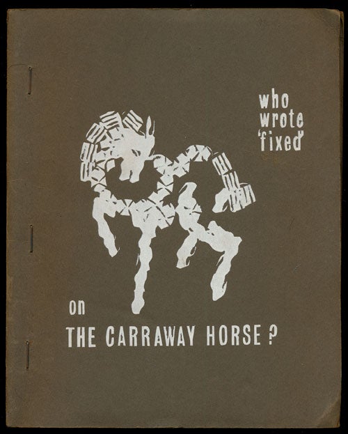 [Item #74643] Who Wrote 'fixed' on the Carraway Horse? David Mycroft.