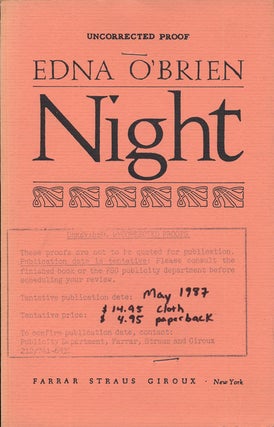 Item #74902] Night. Edna O'Brien