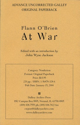 Item #75036] At War. Flann O'Brien