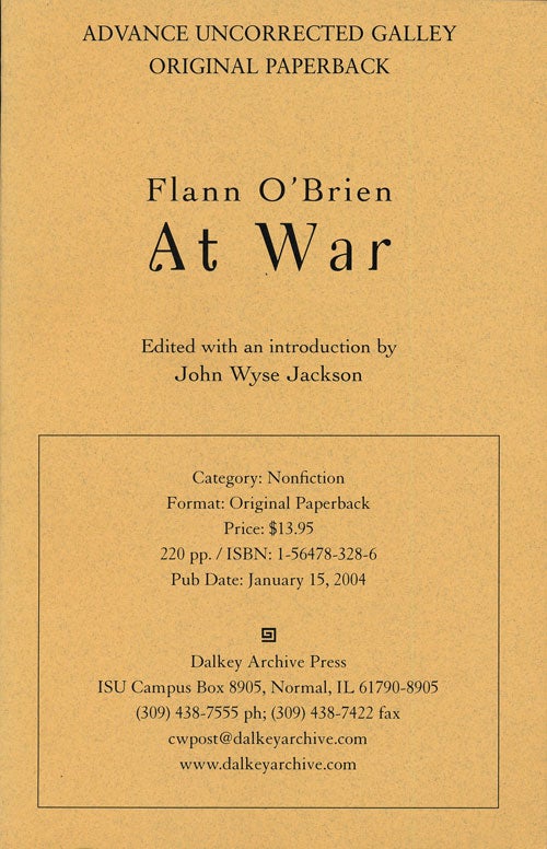 [Item #75036] At War. Flann O'Brien.