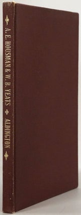 Item #78366] A. E. Housman & W. B. Yeats Two Lectures. Richard Aldington