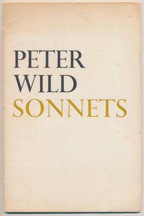 Item #80384] Sonnets. Peter Wild