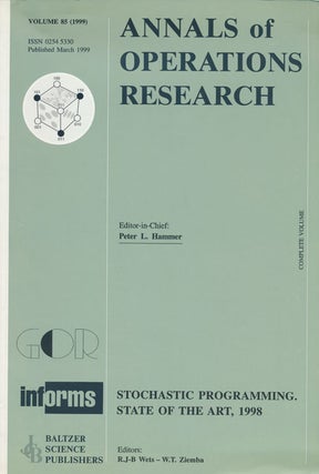 Item #80748] Annals of Operations Research Volume 85 Stochastic Programming. State of the Art,...